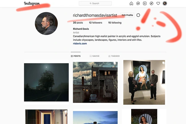 thumbnail link October 2021, my new instagram account page