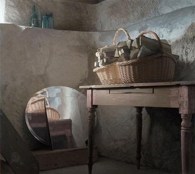 Kindling and Mirrors, oil and tempera painting