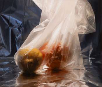 thumbnail Plastic Bag with Lemon and Orange, acrylic painting