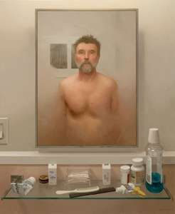 thumbnail Bathroom Mirror, oil and tempera painting